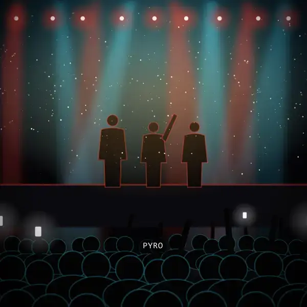 Pyro at Artist name, Venue name