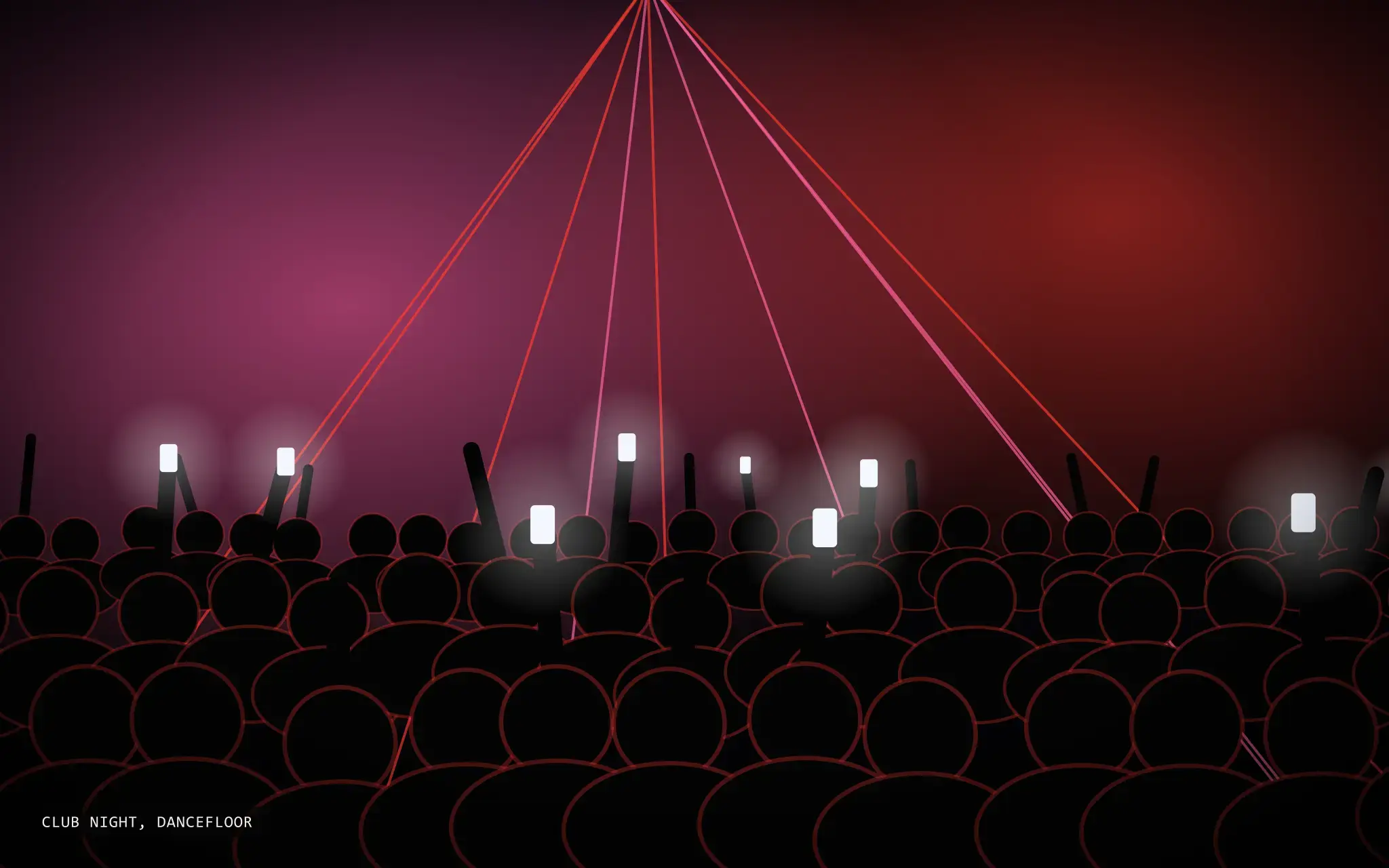 Club night, dancefloor at Artist name, Venue name