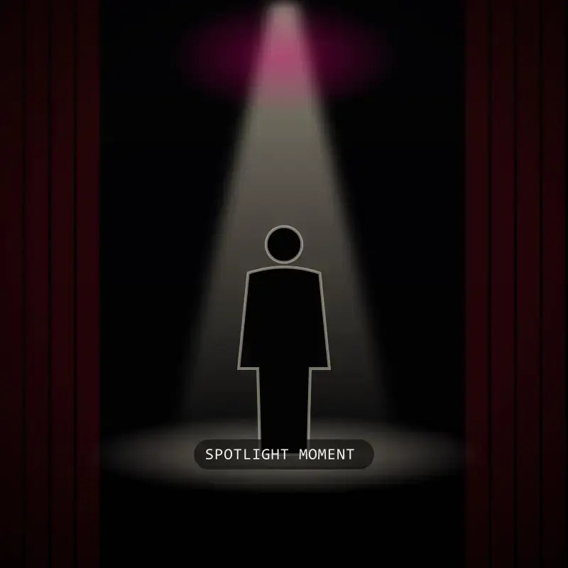 Spotlight moment at Artist name, Venue name