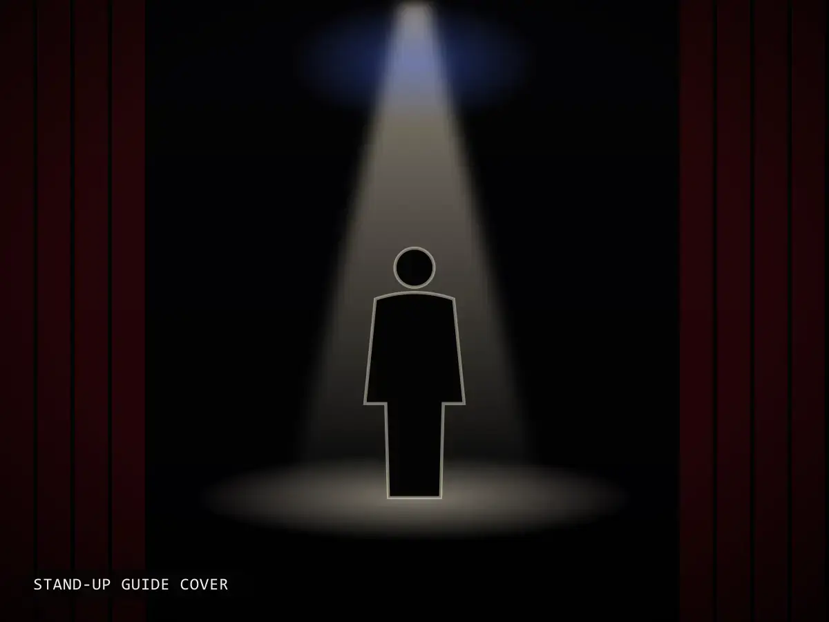 Stand-up guide cover at Artist name, Venue name